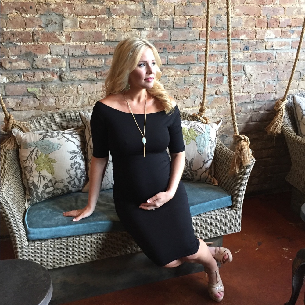 ASOS maternity dress - black stretch material